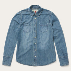 Denim Snap Front Western Shirt Blue | Women Stetson Denim Shirts