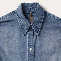 Denim Tie-Front Dress Blue | Women Stetson Midi