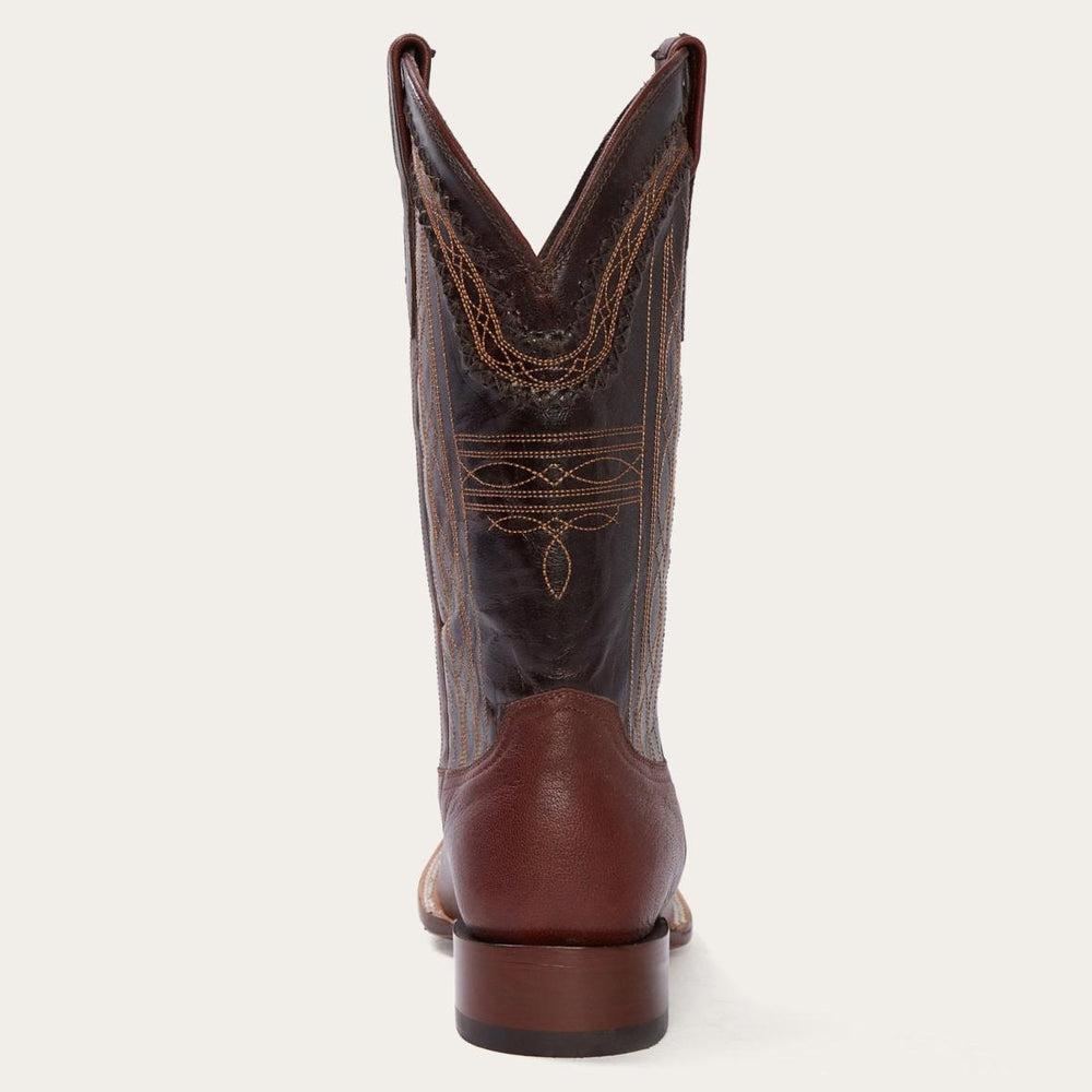 Denver Brown Goat Hand Stitched Cowboy Boot Brown | Men Stetson Western