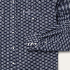 Diamond Geo Western Shirt Blue | Men Stetson Western Shirts