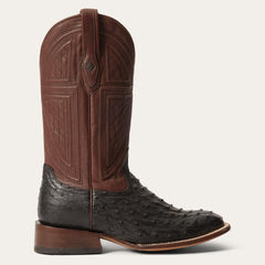 Dillon Ostrich Boots Black | Men Stetson Exotics