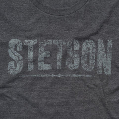 Distressed Stetson Graphic Tee Grey | Men Stetson Tees