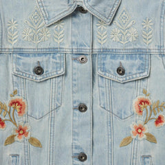 Embroidered Denim Jacket Blue | Women Stetson Jackets