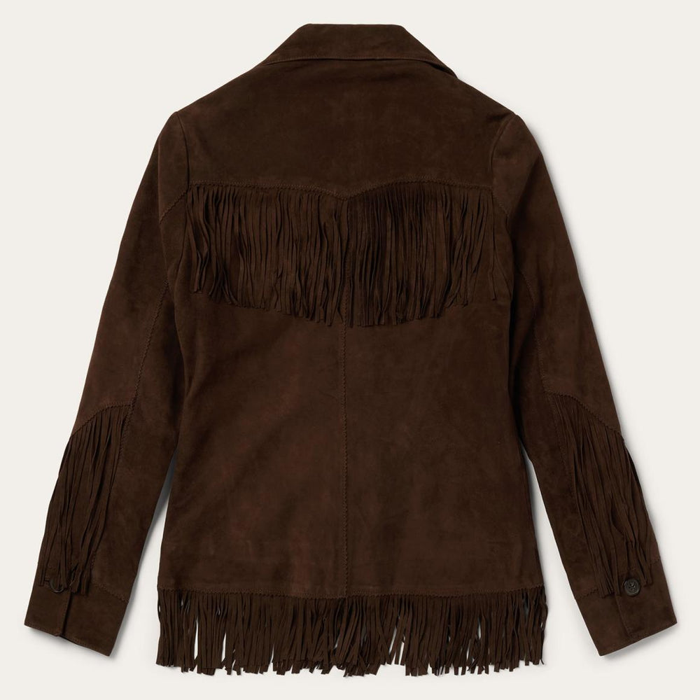 Fringe Suede Jacket Chocolate | Women Stetson Fringe Jackets