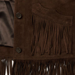 Fringe Suede Jacket Chocolate | Women Stetson Fringe Jackets