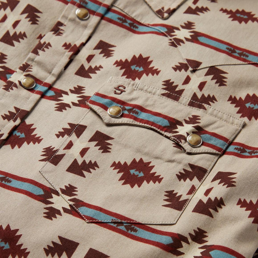 Gaucho Stripe Shirt Brown | Men Stetson Modern Cut