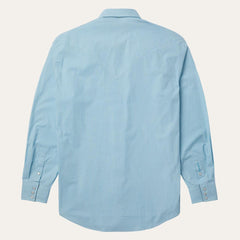 Geo Western Shirt Blue | Men Stetson Classic Cut