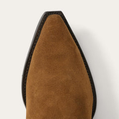 Glam Over-The-Knee Fringe Boot Tan Suede | Women Stetson Western