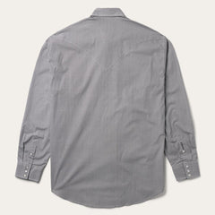 Grey Geo Print Western Shirt Grey | Men Stetson Western Shirts