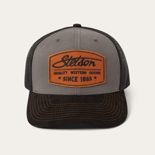 Grey Heritage Script Trucker Cap Grey | Men/Women Stetson Caps & Truckers