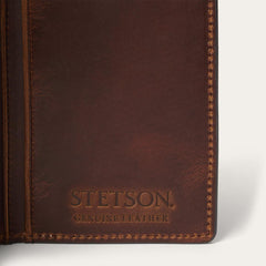 Hair-On-Hide Concho Checkbook Vintage Brown | Men Stetson Wallets