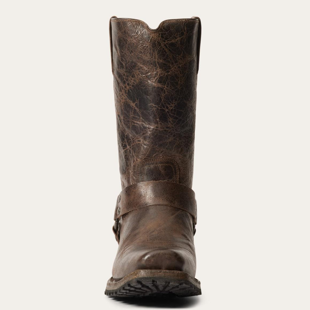 Heritage Harness Boots Waxed Dark Brown | Men Stetson Western