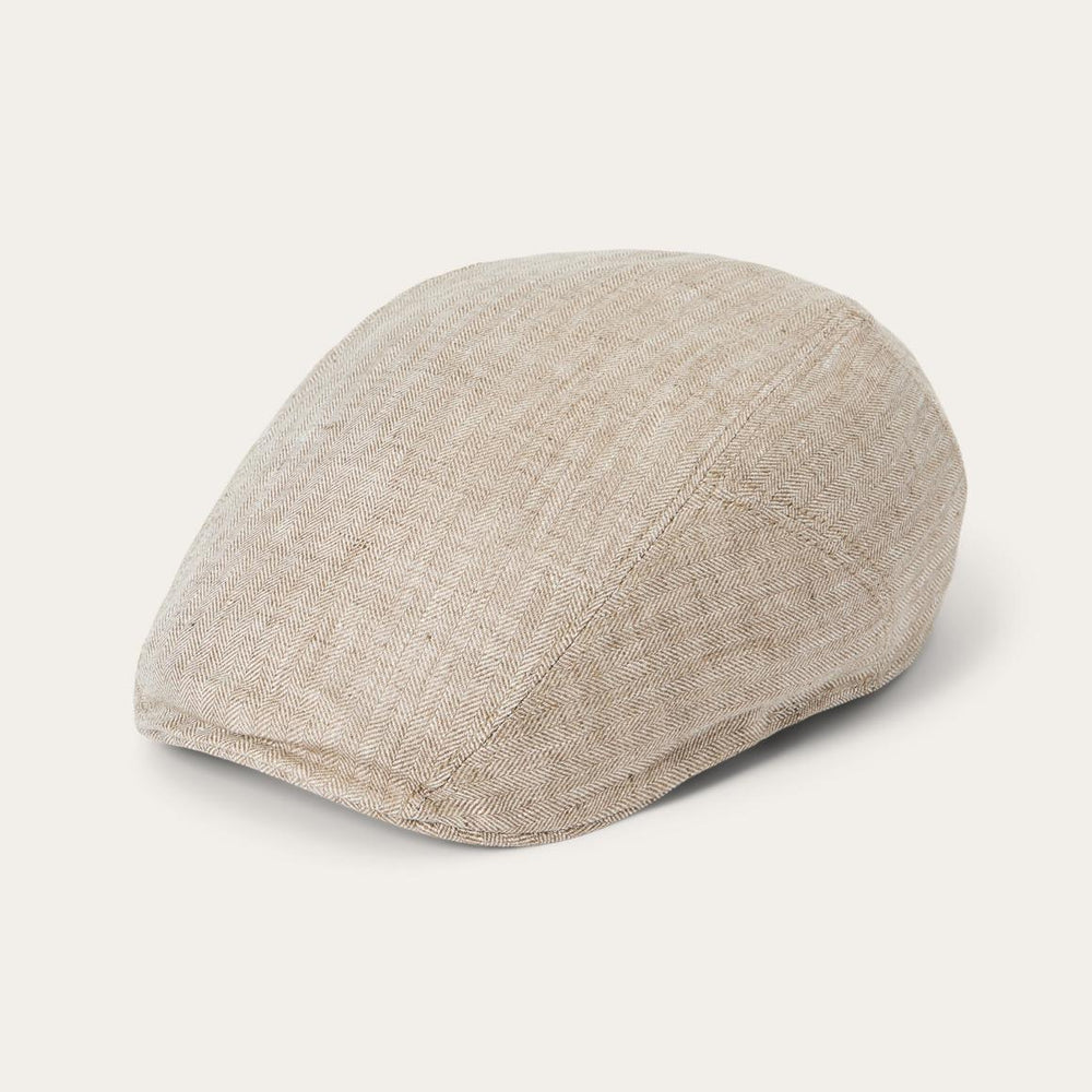 Herringbone Linen Ivy Cap Beige Herringbone | Men/Women Stetson Caps & Truckers