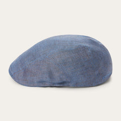 Herringbone Linen Ivy Cap Blue Herringbone | Men/Women Stetson Caps & Truckers