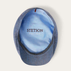 Herringbone Linen Ivy Cap Blue Herringbone | Men/Women Stetson Caps & Truckers