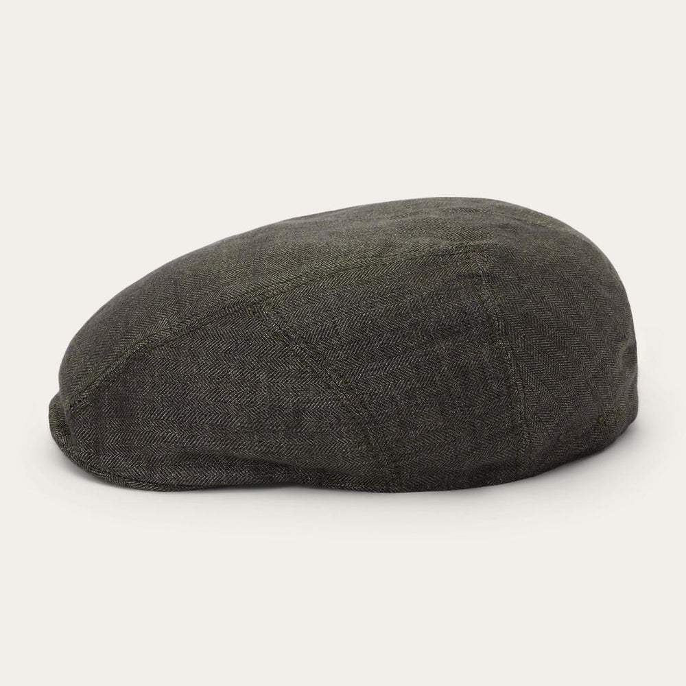 Herringbone Linen Ivy Cap Olive Herringbone | Men/Women Stetson Caps & Truckers