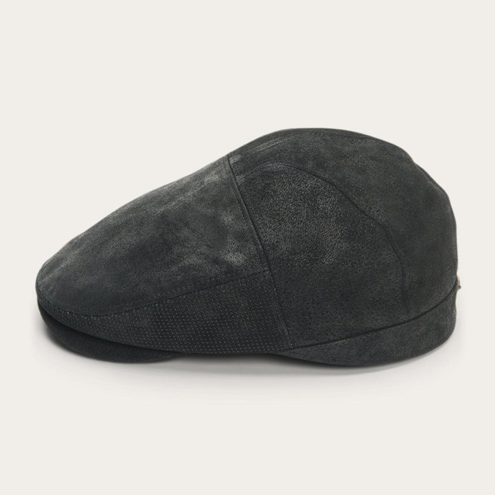 Hood Weathered Leather Ivy Cap Black | Men/Women Stetson Caps & Truckers