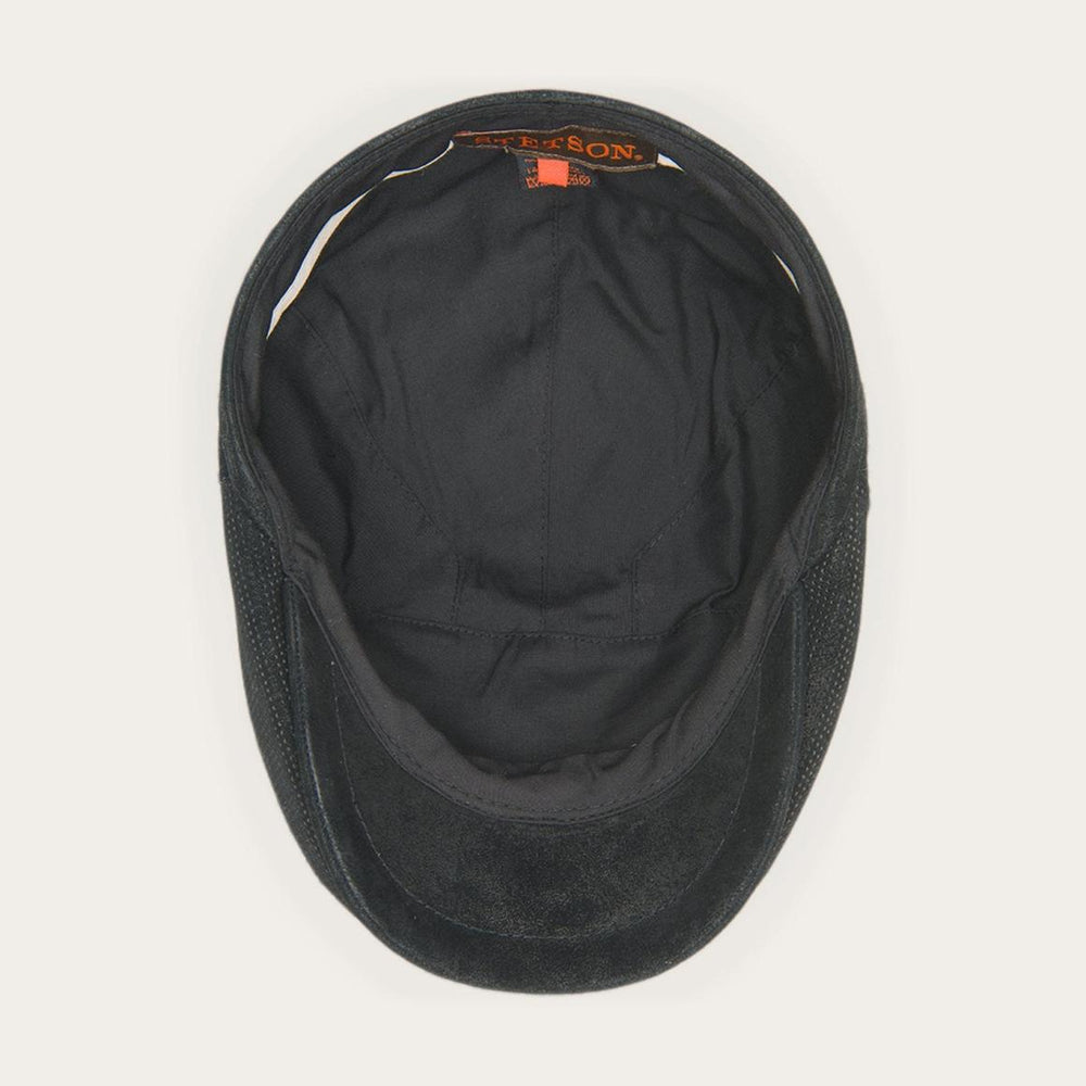 Hood Weathered Leather Ivy Cap Black | Men/Women Stetson Caps & Truckers