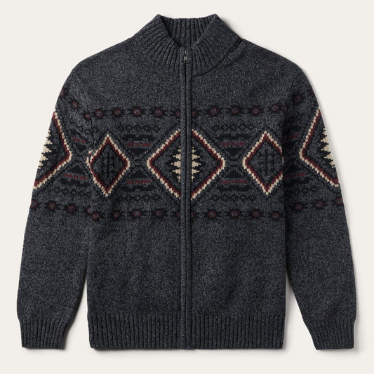 Horizontal Aztec Cardigan Grey | Men Stetson Jackets