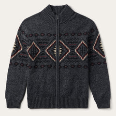 Horizontal Aztec Cardigan Grey | Men Stetson Jackets