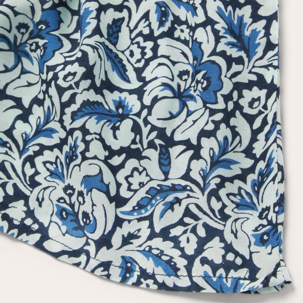 Indigo Tapestry Print Prairie Dress Blue | Women Stetson Midi