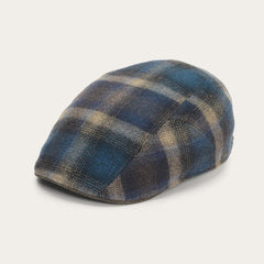 Ivy Virgin Wool Cap Blue Beige Check | Men/Women Stetson Caps & Truckers