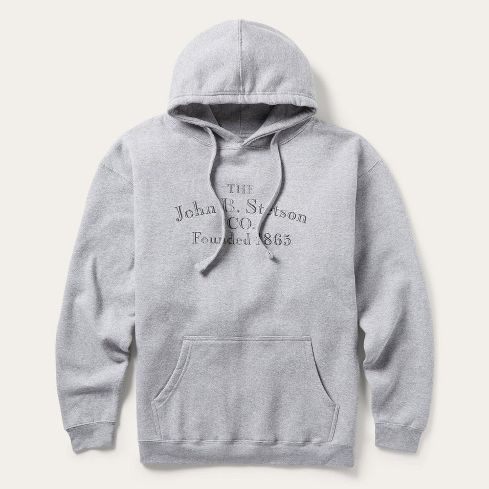 John B. Co. Hooded Sweatshirt Grey | Men Stetson Sweaters & Hoodies