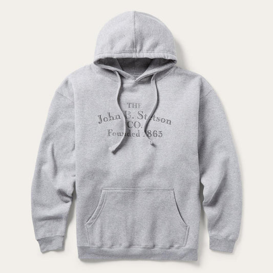 John B. Co. Hooded Sweatshirt Grey | Men Stetson Sweaters & Hoodies
