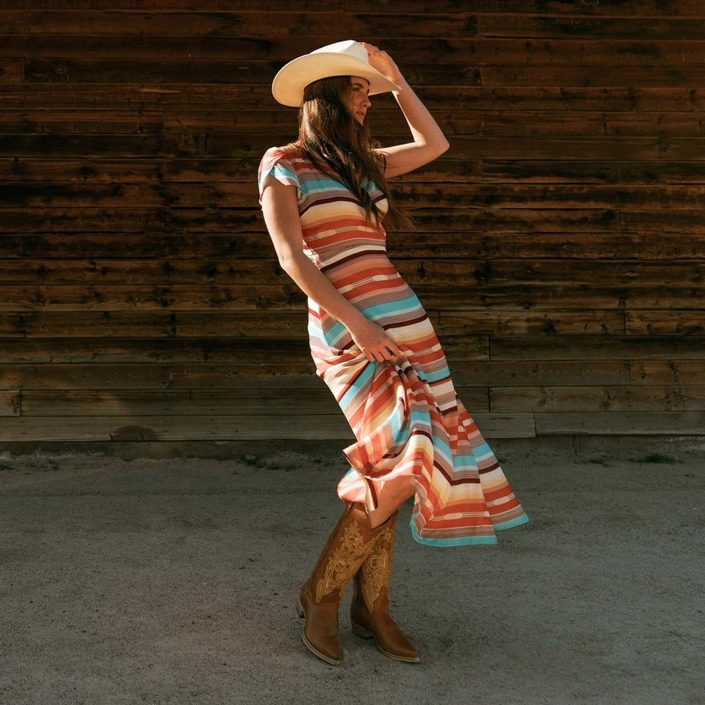 Jules Hand Tooled Leather Boot Brown | Women Stetson Western