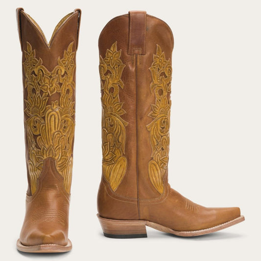 Jules Hand Tooled Leather Boot Brown | Women Stetson Western