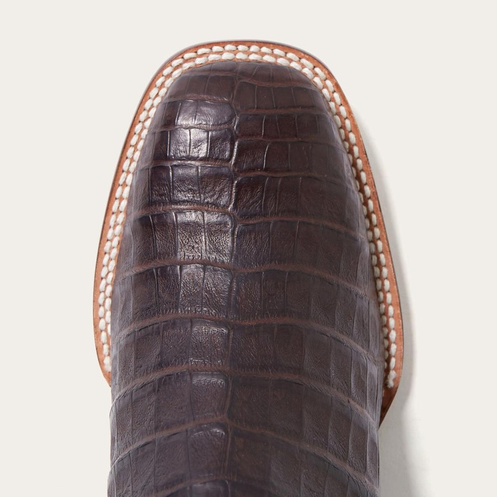 Kaycee Brown Caiman Belly Cowboy Boot Brown | Men Stetson Western