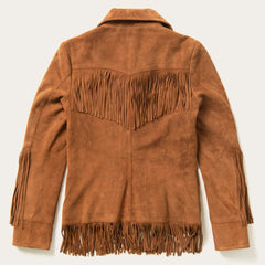 Lamb Suede Fringed Jacket Brown | Women Stetson Jackets