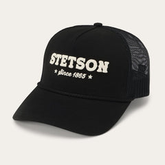 Lasso Trucker Cap Black | Men/Women Stetson Caps & Truckers