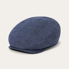 Linen Driver Cap Blue | Men/Women Stetson Caps & Truckers