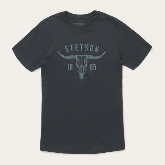 Longhorn Graphic Tee Black | Men Stetson Tees