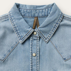Loose Fit Denim Shirt Blue | Women Stetson Denim Shirts