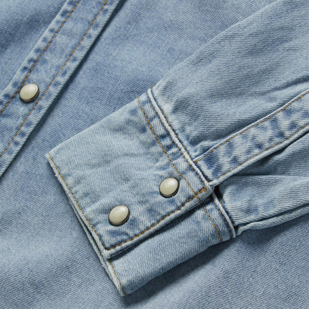 Loose Fit Denim Shirt Blue | Women Stetson Denim Shirts