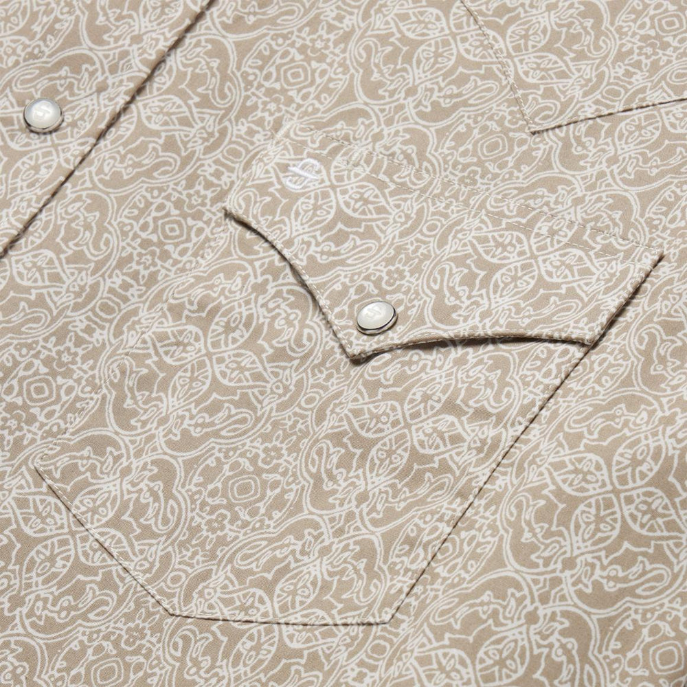 Medallion Print Western Shirt Brown | Men Stetson Western Shirts