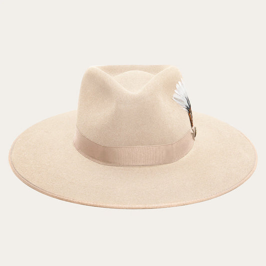 Midtown Wide Flat Brim Hat Bone | Men/Women Stetson Fedora
