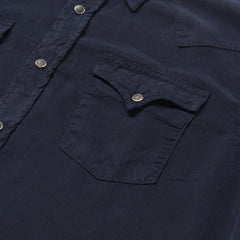 Navy Twill Shirt Blue | Men Stetson Western Shirts