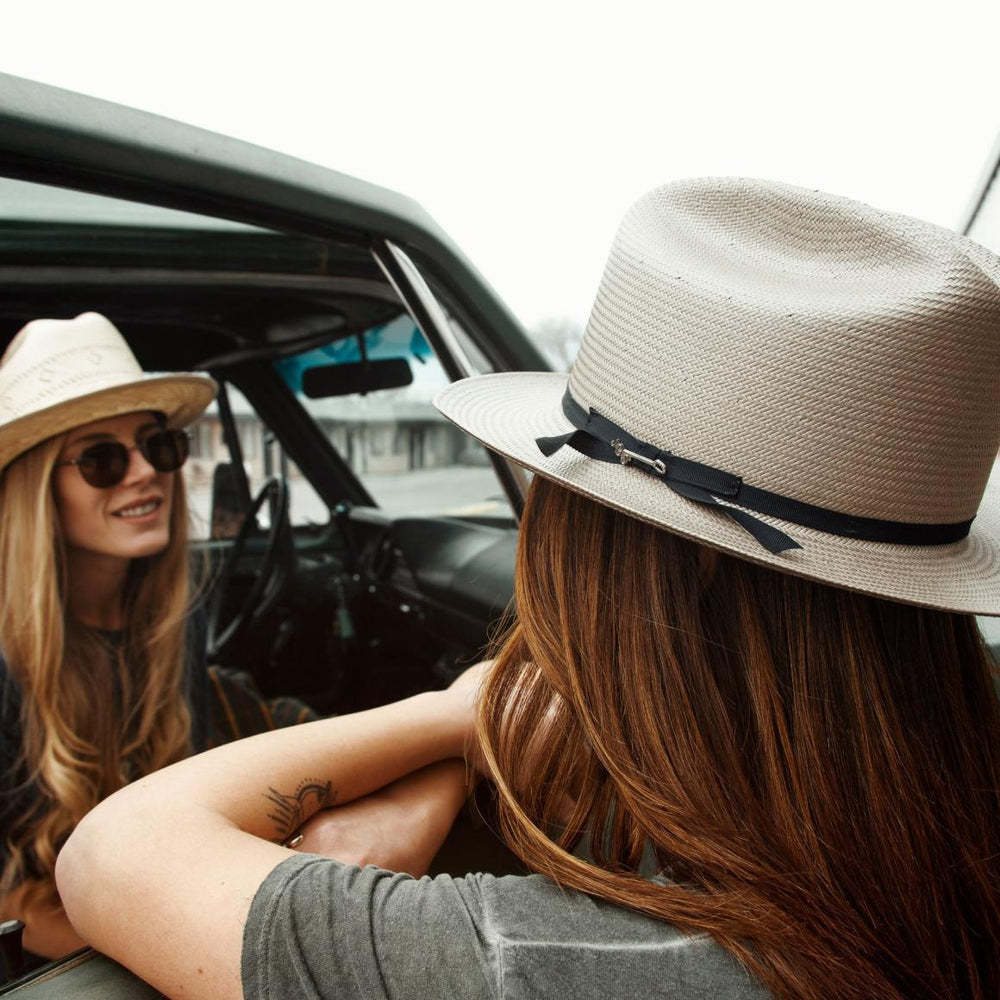Open Road Straw Hat Taupe | Men/Women Stetson Fedora