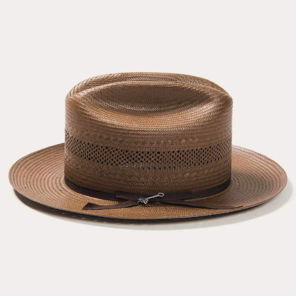 Open Road Vented Straw Cowboy Hat Chocolate | Men/Women Stetson Fedora