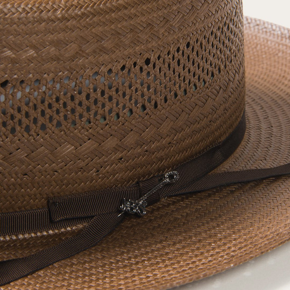 Open Road Vented Straw Cowboy Hat Chocolate | Men/Women Stetson Fedora