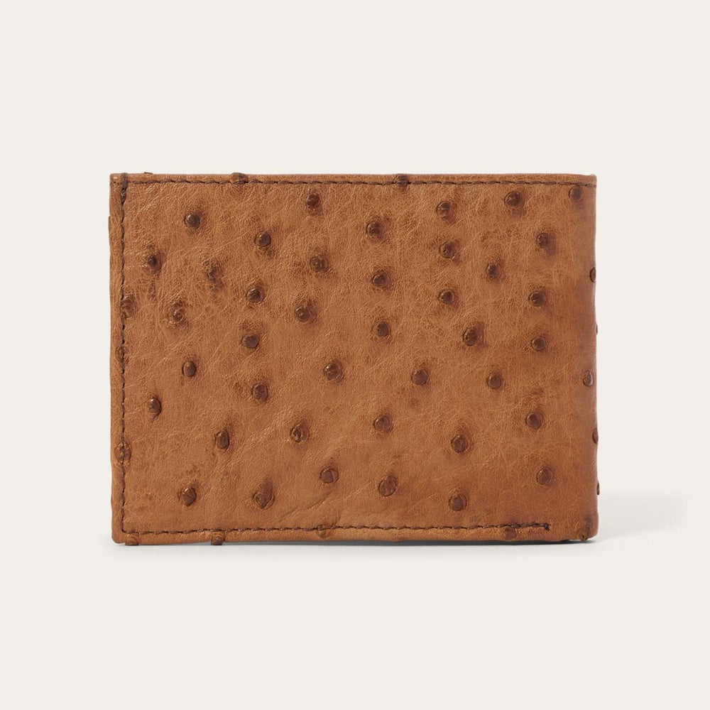 Ostrich Bi-Fold Wallet Antique Cognac | Men Stetson Wallets