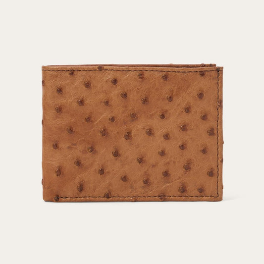 Ostrich Bi-Fold Wallet Antique Cognac | Men Stetson Wallets