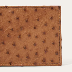 Ostrich Bi-Fold Wallet Antique Cognac | Men Stetson Wallets
