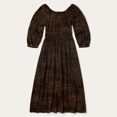Patchwork Bandana Print Dress Brown | Women Stetson Midi