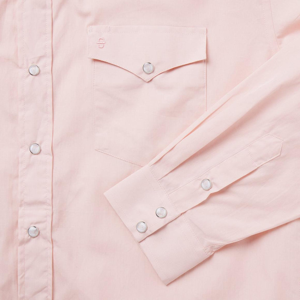 Pink End-On-End Western Shirt Pink | Men Stetson Western Shirts