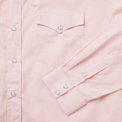 Pink End-On-End Western Shirt Pink | Men Stetson Western Shirts