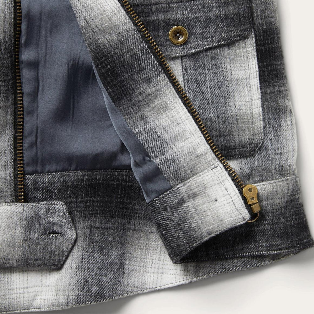 Plaid Cropped Jacket Black | Women Stetson Jackets